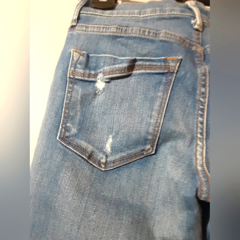 Express Performace Stretch Ankle Legging Mid Rise Jeans Distressed Size 2S/2C - Picture 5 of 8